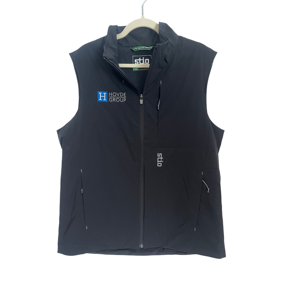 Stio Second Light Vest Mens Size L Black Softshell Outdoor Hiking Hovde Group
